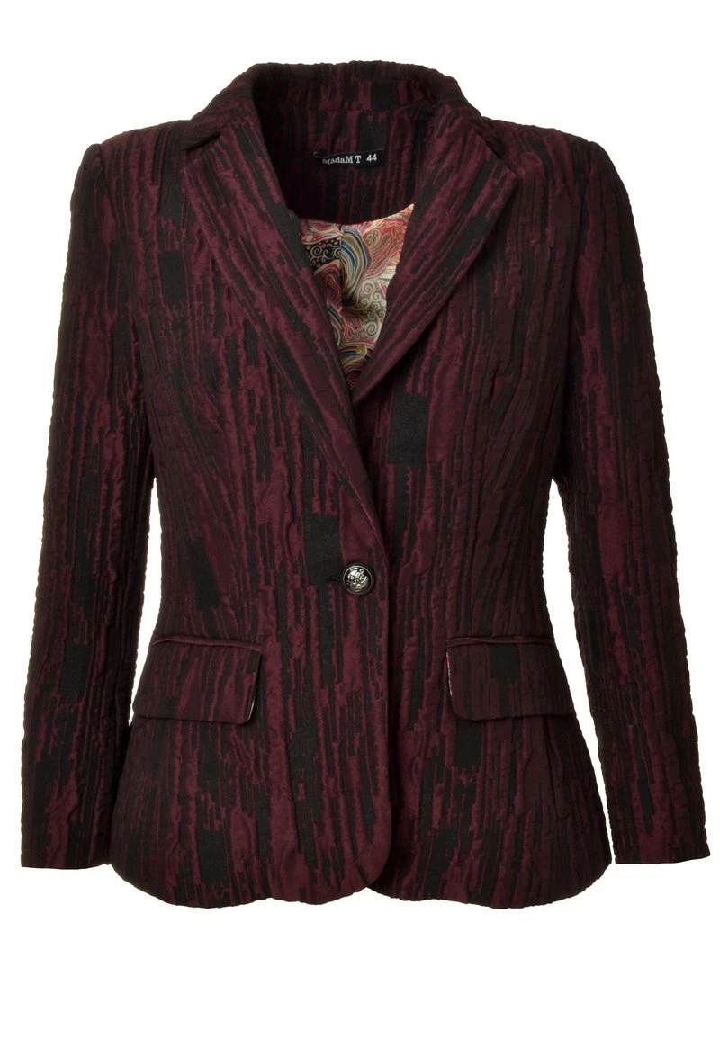Promo π₯° Madam-T Donna MANA - Blazer - Black / Maroon π₯ - immagine 9