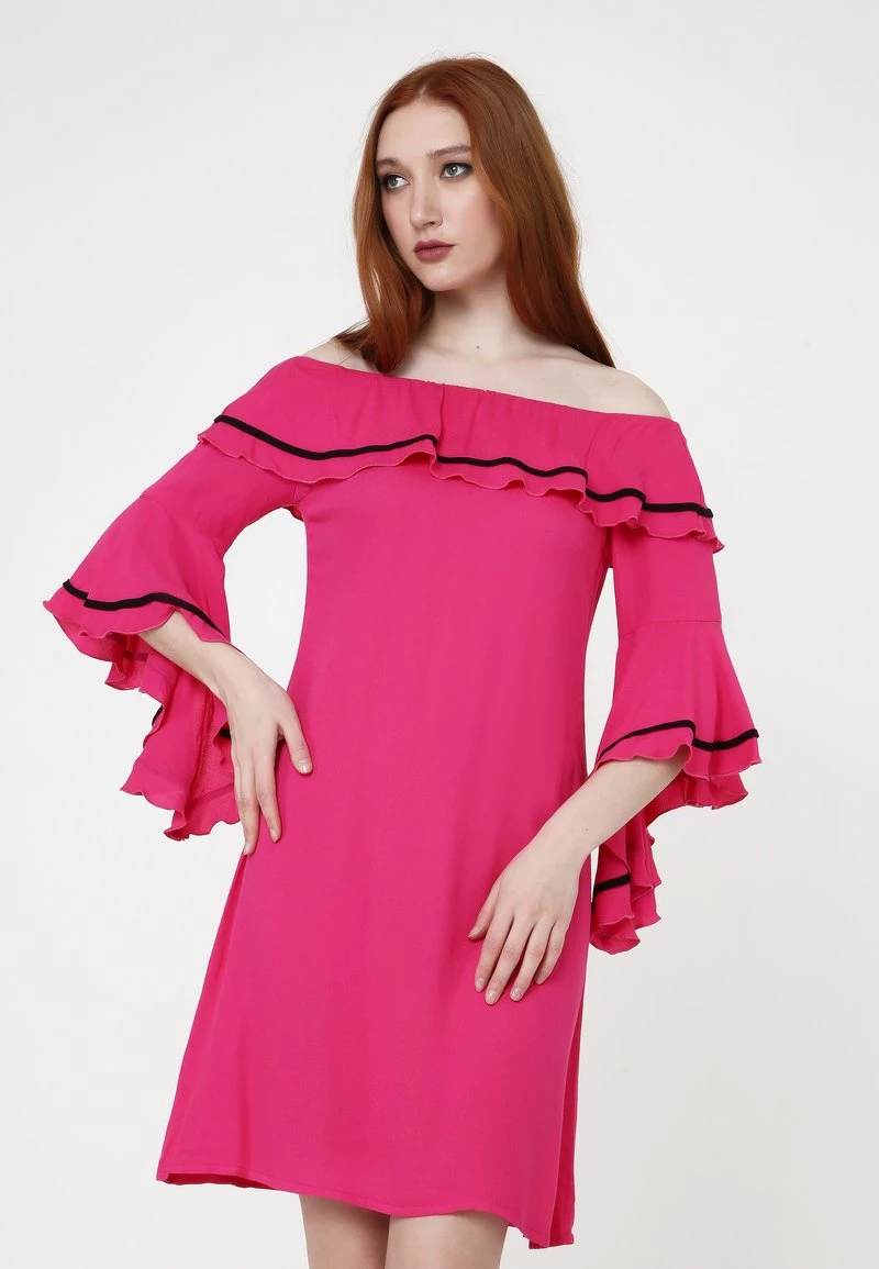 Miglior prezzo π€© Madam-T Donna SALLY - Vestito Estivo - Fuchsie β¨ - immagine 4