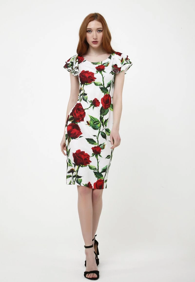 Buono π Madam-T Donna Vestito Estivo - Kornblume Blau Lila π