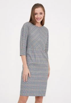 Nuovo di zecca 😍 Madam-T Donna KORFU - Tubino - Grau Gelb 🥰