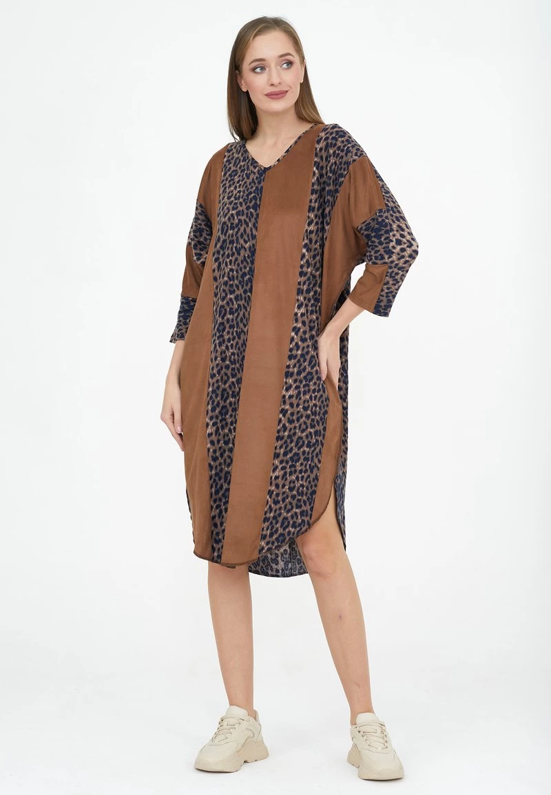 Buono π Madam-T Donna ELIA - Vestito Estivo - Beige / Blau π