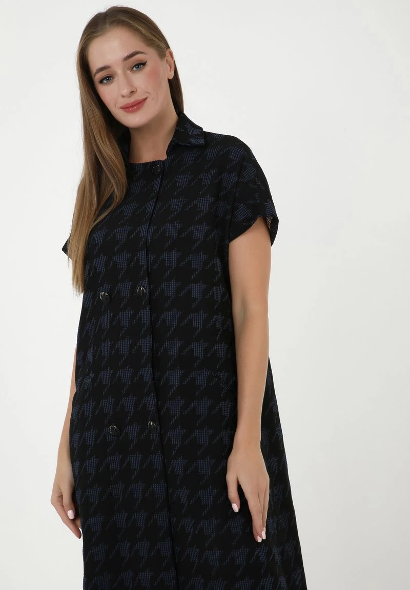 Bilancio π Madam-T Donna ITELIA - Vestito Di Maglina - Schwarz Blau π - immagine 6