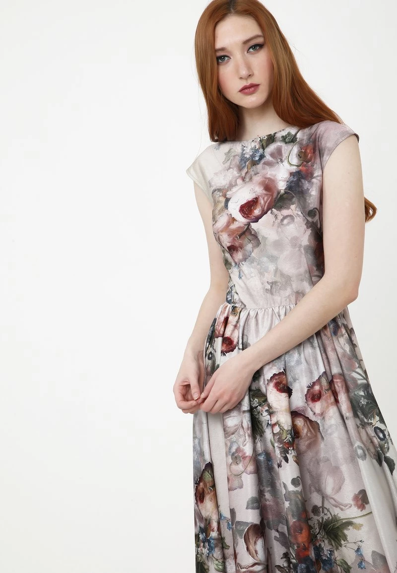 Miglior offerta π Madam-T Donna Vestito Estivo - Beige/braun 𧨠- immagine 6