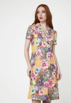 Il più economico ⭐ Madam-T Donna Abito A Camicia - Senf, Rosa 🌟