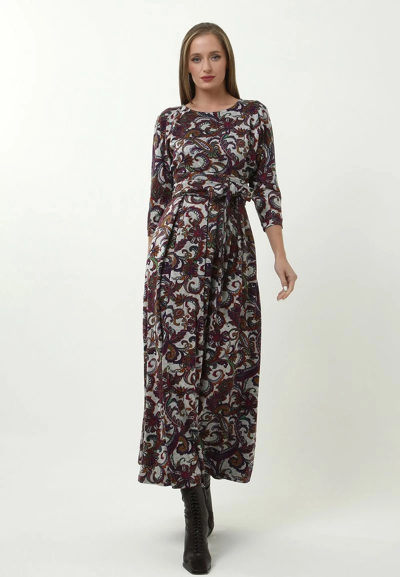 Miglior offerta π Madam-T Donna KOMBINA - Vestito Lungo - Grau Lila π