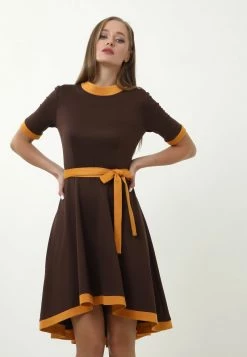 Presa ✔️ Madam-T Donna SAMBRA - Vestito Estivo - Braun 🎉