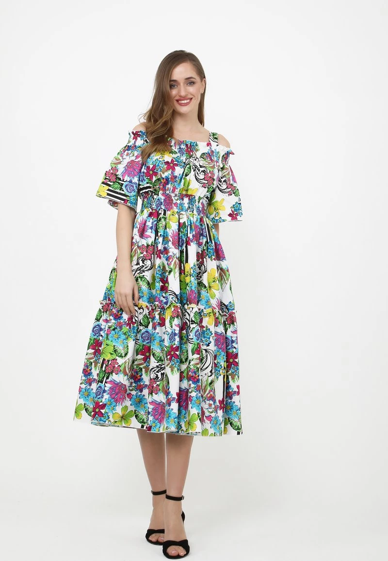 Vendita all'ingrosso π€© Madam-T Donna FERANA - Vestito Estivo - Weiß, Hellblau π― - immagine 4