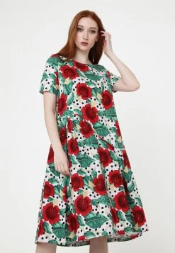 Vendita lampo π Madam-T Donna Vestito Estivo - Rosa Rot π