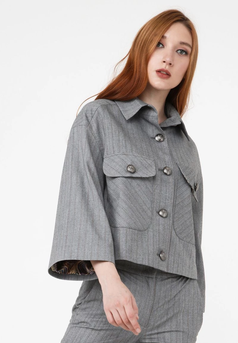 Buono ❤️ Madam-T Donna Giacca Leggera - Grau ⭐