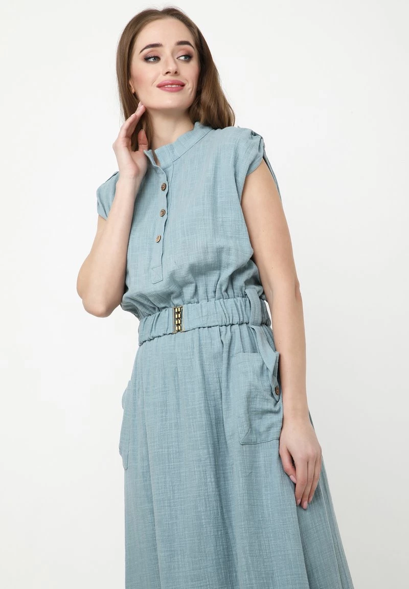 Vendita calda π Madam-T Donna LUSIA - Abito A Camicia - Grau Blau π - immagine 5