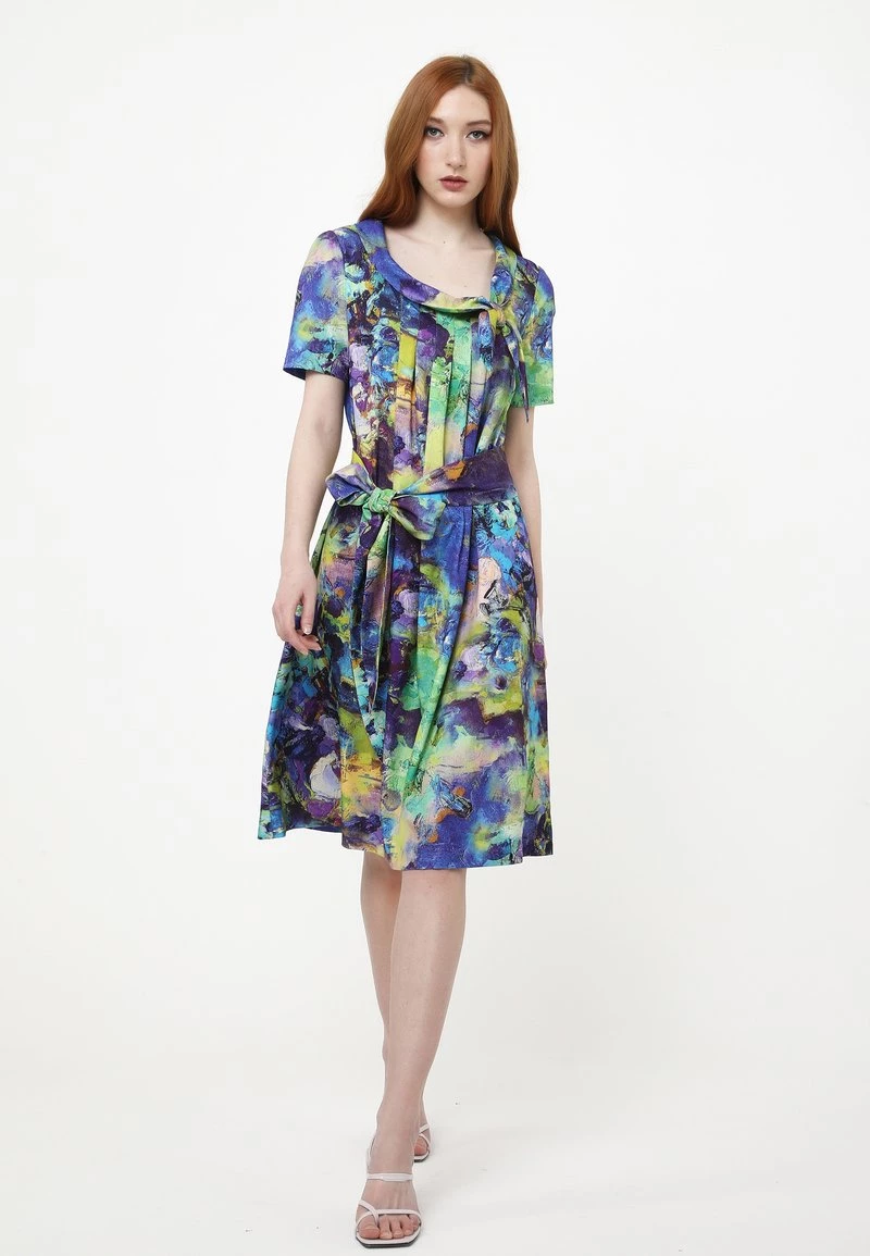 Il più economico 🔥 Madam-T Donna ZEFIRA - Vestito Estivo - Kornblume Blau/lila 💯 - immagine 2