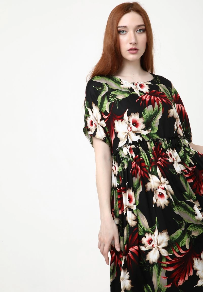 Nuovo di zecca π― Madam-T Donna OFELIA - Vestito Estivo - Schwarz Grün π - immagine 6