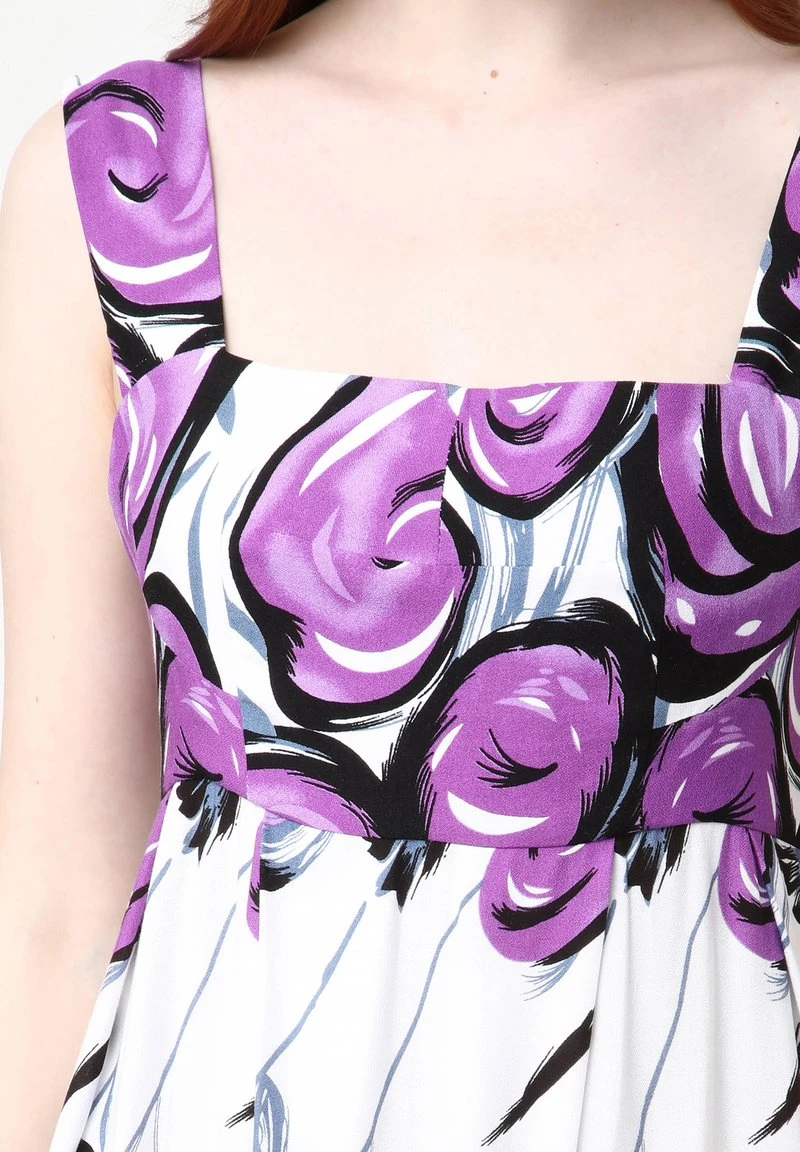 Migliore vendita π Madam-T Donna TOSCANA - Vestito Estivo - Weiß, Lila π - immagine 6