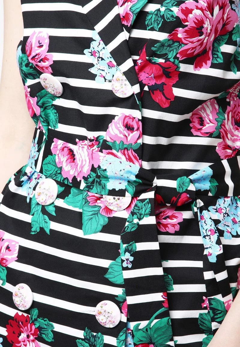 Nuovo β€οΈ Madam-T Donna ATERATA - Vestito Estivo - Schwarz, Rosa β - immagine 6