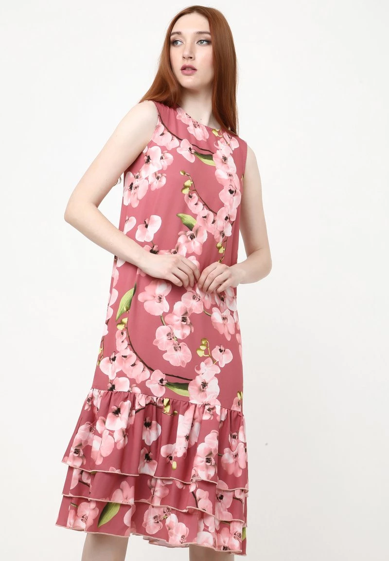 Sconto π Madam-T Donna GAISA - Vestito Estivo - Rosa, Grün π― - immagine 6