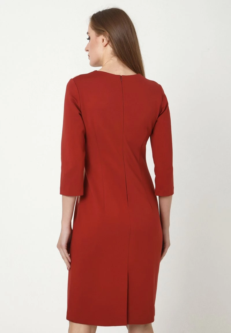 Nuovo di zecca π Madam-T Donna ELMA - Vestito Di Maglina - Pfirsich Terrakotta β - immagine 3