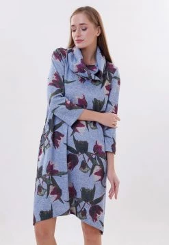 Miglior offerta 🔔 Madam-T Donna SAPPHIRE - Abito In Maglia - Hellblau/emanine Rot 💯