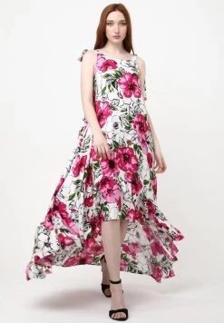 Le migliori recensioni di 💯 Madam-T Donna PERCAMA - Vestito Estivo - Weiß, Rosa ⭐