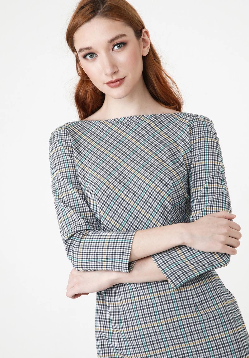 Le migliori recensioni di π Madam-T Donna Vestito Estivo - Grau/ Gelb π - immagine 5