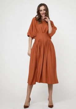 Sconto β¨ Madam-T Donna Vestito Estivo - Ingwer π§¨