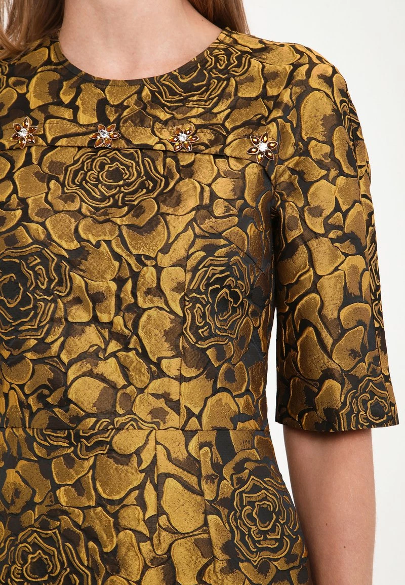 Nuovo di zecca π Madam-T Donna NOELLA - Vestito Estivo - Schwarz/senf π - immagine 5