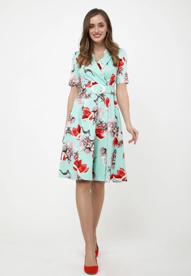 Nuovo di zecca π Madam-T Donna NENSI - Vestito Estivo - Ro/ Hellgrün π― - immagine 2