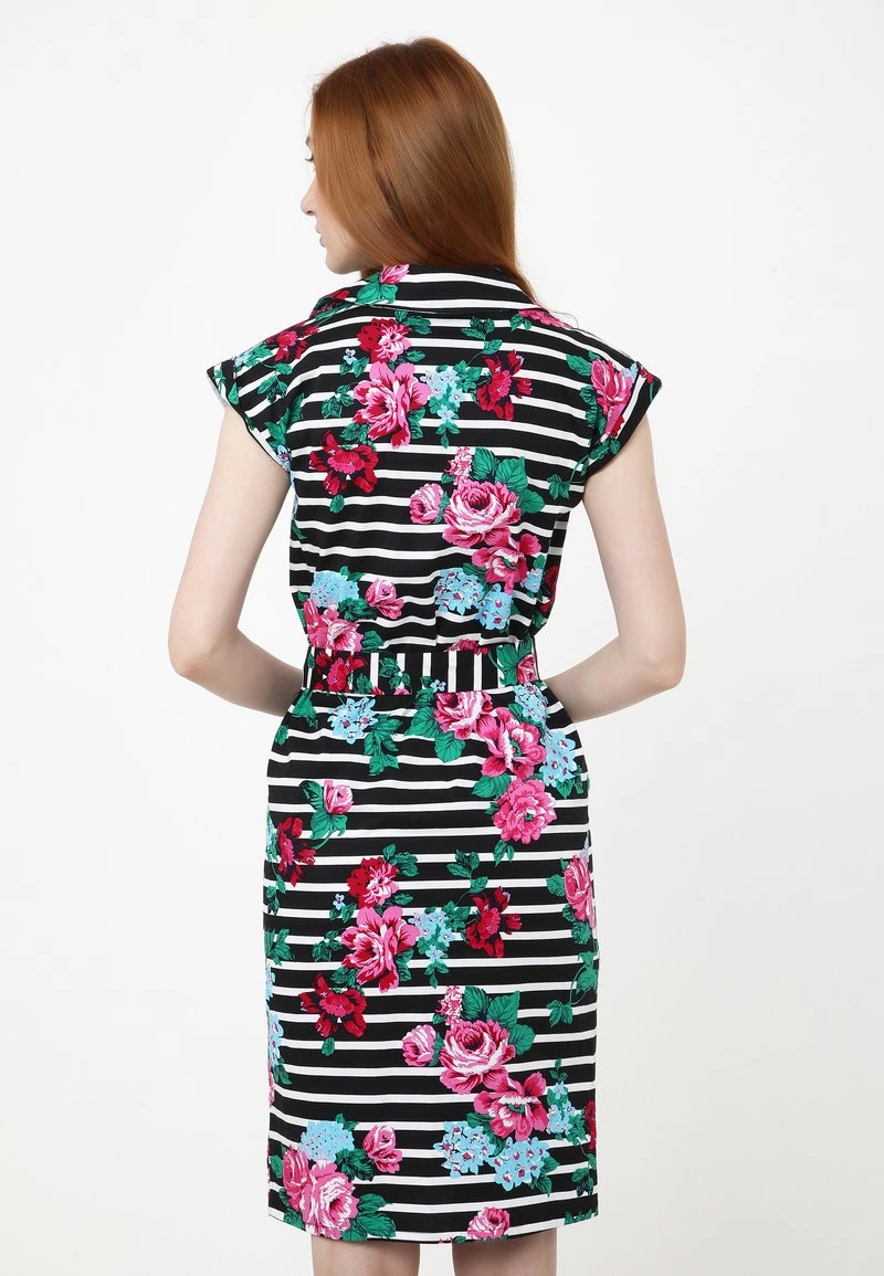 Nuovo β€οΈ Madam-T Donna ATERATA - Vestito Estivo - Schwarz, Rosa β - immagine 3