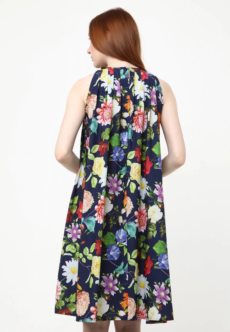 Nuovo di zecca π Madam-T Donna FAVIA - Vestito Estivo - Blau/koralle π - immagine 3