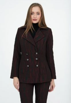 Nuovo π Madam-T Donna KSIA - Blazer - Black/maroon β€οΈ