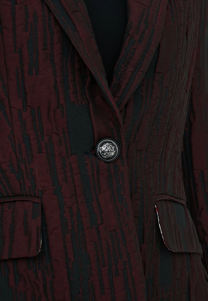 Promo π₯° Madam-T Donna MANA - Blazer - Black / Maroon π₯ - immagine 4