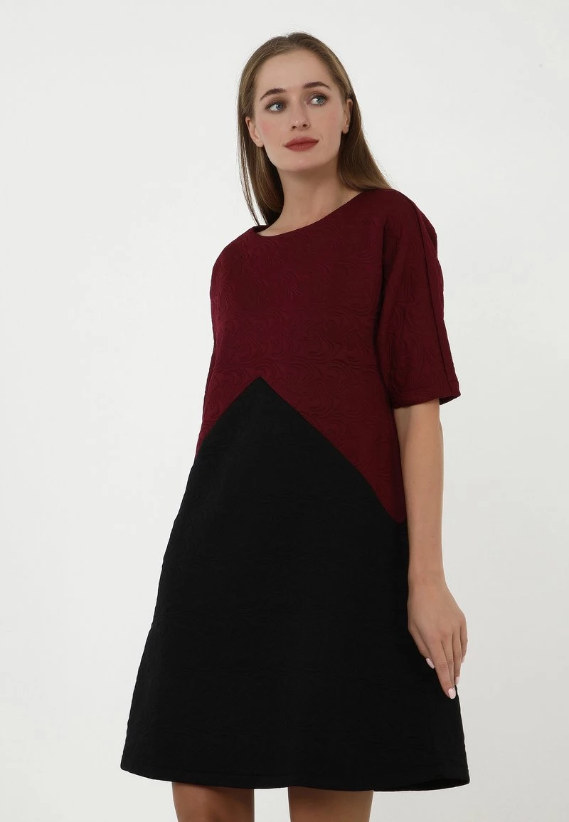 Migliore vendita π Madam-T Donna LOLITA - Vestito Estivo - Weinrot, Schwarz π