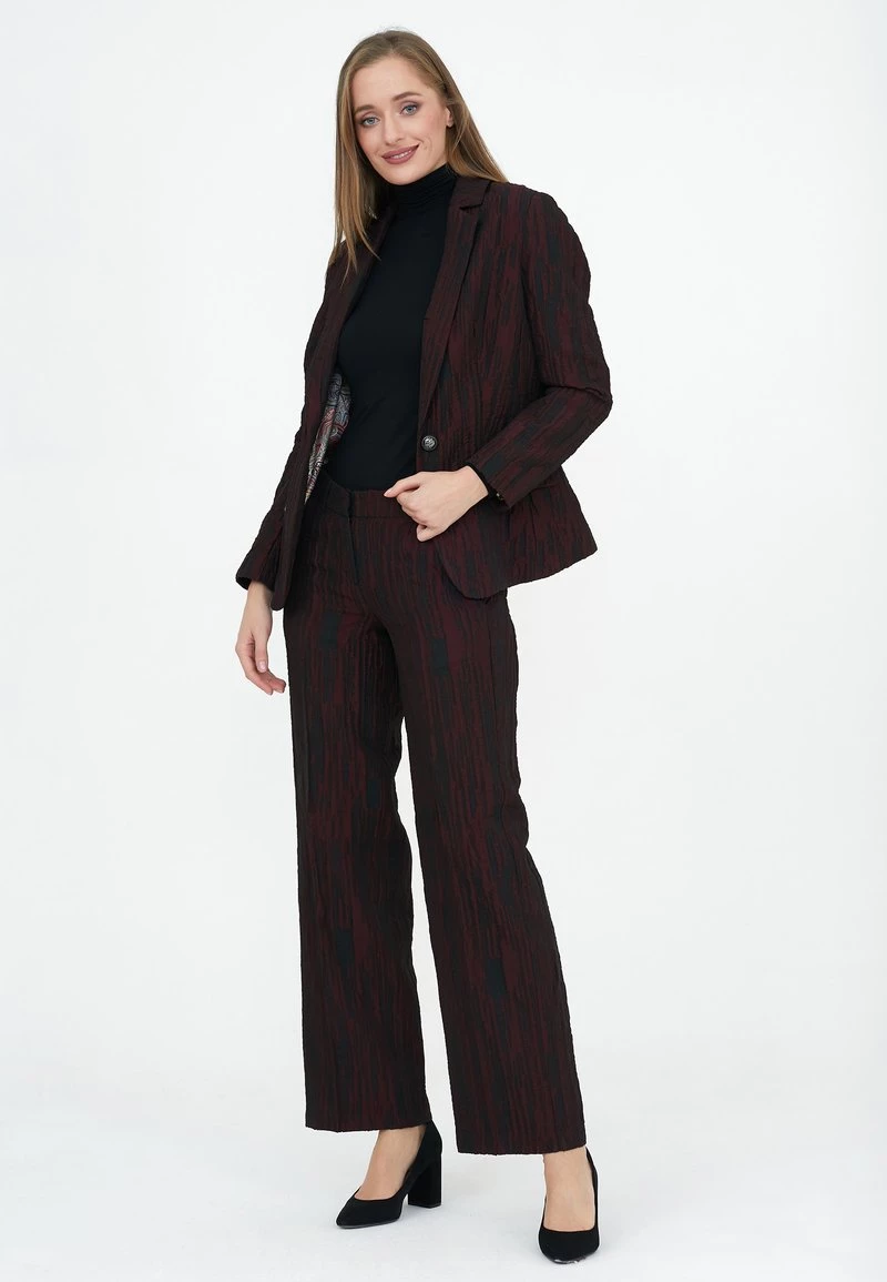 Promo π₯° Madam-T Donna MANA - Blazer - Black / Maroon π₯ - immagine 2