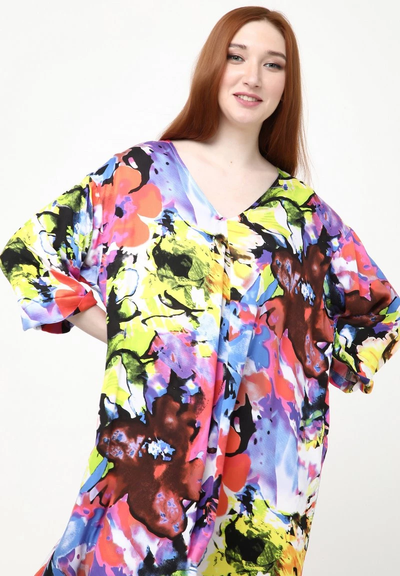 Miglior offerta π Madam-T Donna AMPERO - Vestito Estivo - Lila Hellgrün π - immagine 5