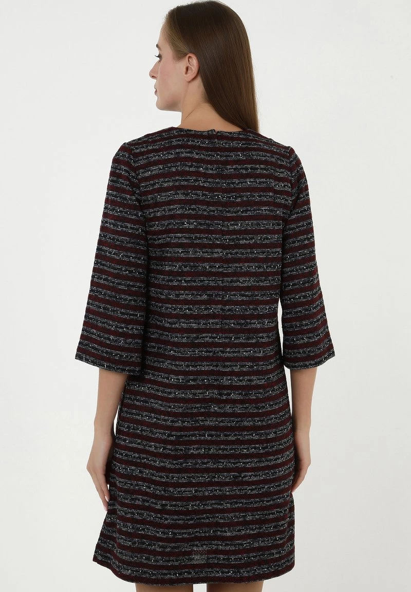 Miglior prezzo π Madam-T Donna MELANICA - Vestito Estivo - Grau Weinrot π - immagine 3