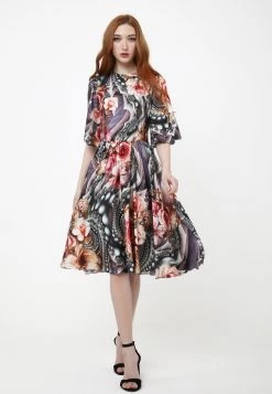 Offerte ❤️ Madam-T Donna Vestito Estivo - Dunkel Beige Creme 🥰