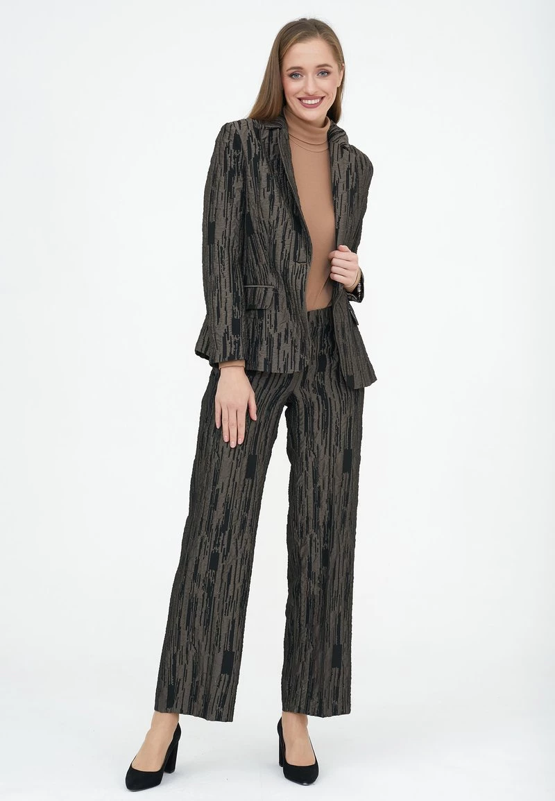 Vendita all'ingrosso π Madam-T Donna ROZALIA - Pantaloni - Black/khaki π - immagine 2