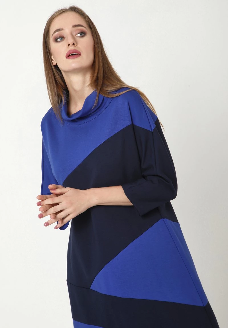 A buon mercato π Madam-T Donna SAYANA - Vestito Di Maglina - Kornblume Blau, Blau β¨ - immagine 4