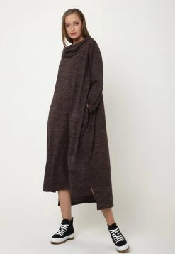 Promo ❤️ Madam-T Donna ADELINARA - Abito In Maglia - Braun 🎉