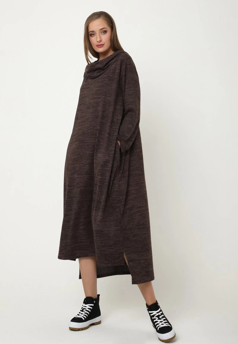 Promo β€οΈ Madam-T Donna ADELINARA - Abito In Maglia - Braun π