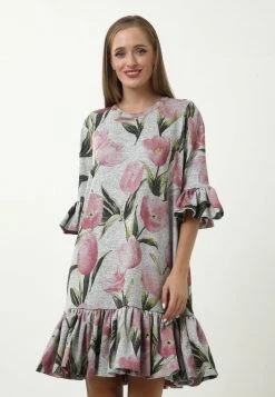 Migliore vendita β¨ Madam-T Donna Vestito Estivo - Grau/khaki β