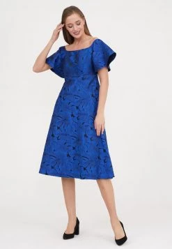 Nuovo 💯 Madam-T Donna JOVANA - Vestito Elegante - Indigo ⌛