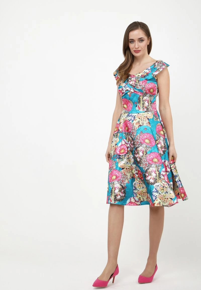 Offerte π Madam-T Donna LAGUNA - Vestito Estivo - Aqua/rosa 𧨠- immagine 4