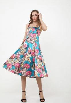 Vendita all'ingrosso 🧨 Madam-T Donna Vestito Estivo - Aqua Rosa ✔️