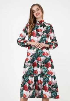 Bilancio 🧨 Madam-T Donna PAOLINA - Vestito Estivo - Pink Green 🎁