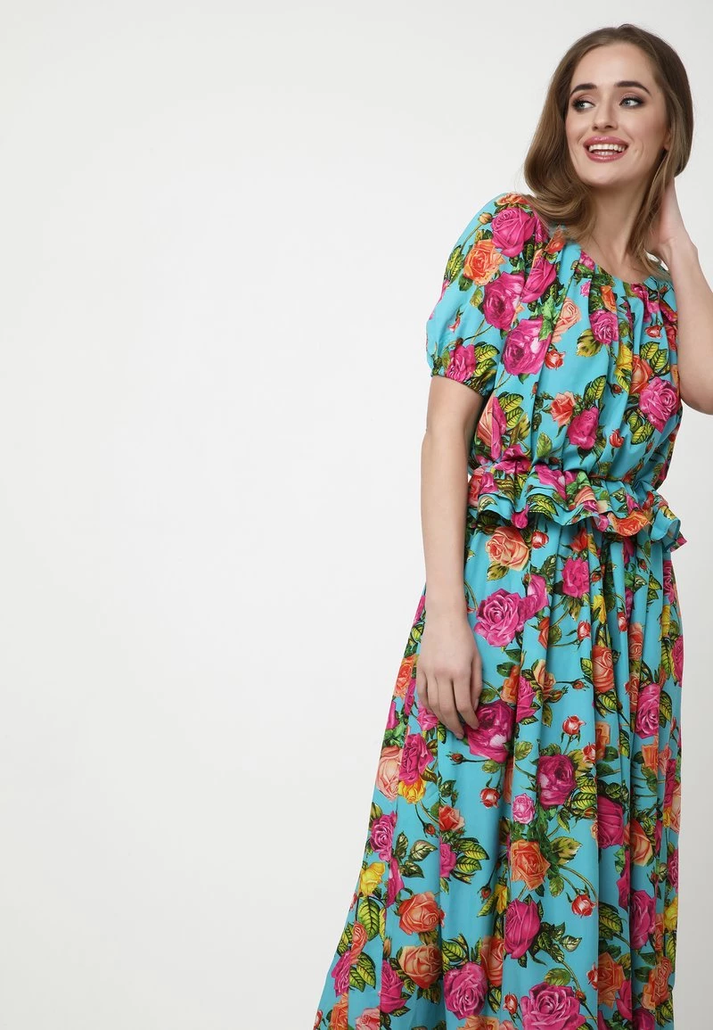 Buono π Madam-T Donna Vestito Estivo - Aqua Himbeere π - immagine 4