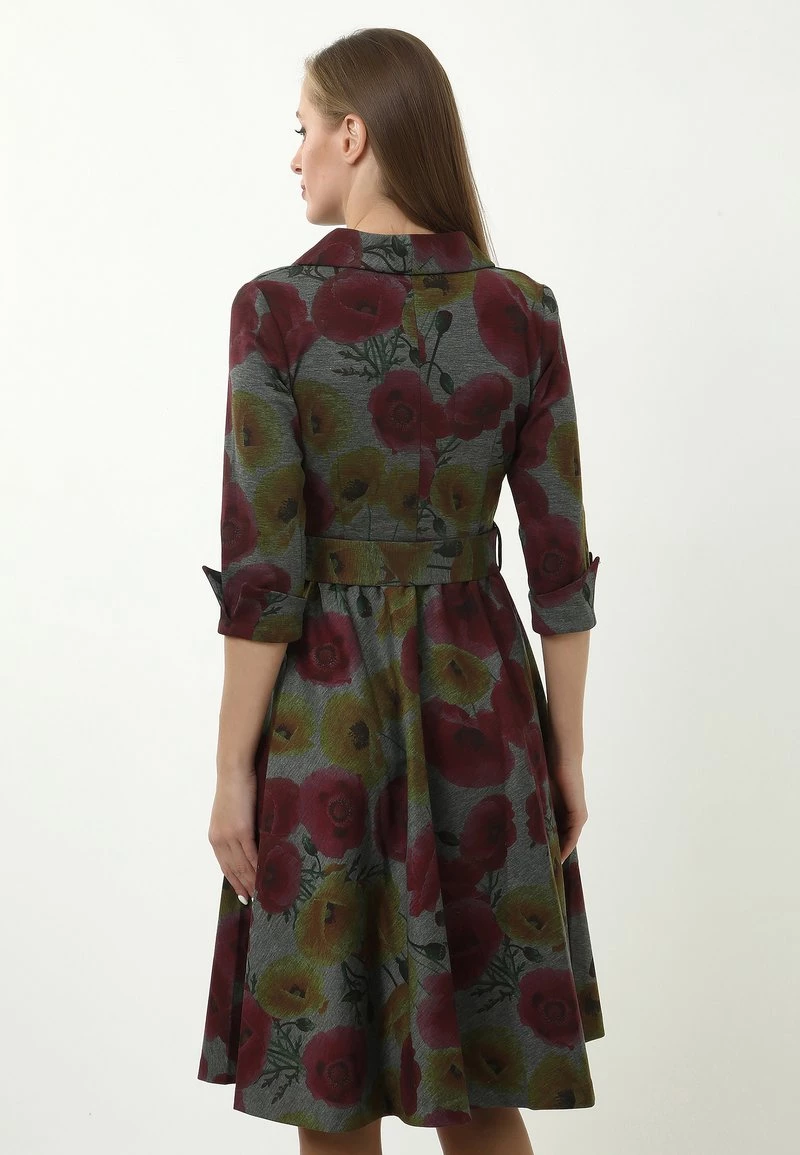 Promo π₯° Madam-T Donna NENSI - Vestito Estivo - Grau, Senf π - immagine 3