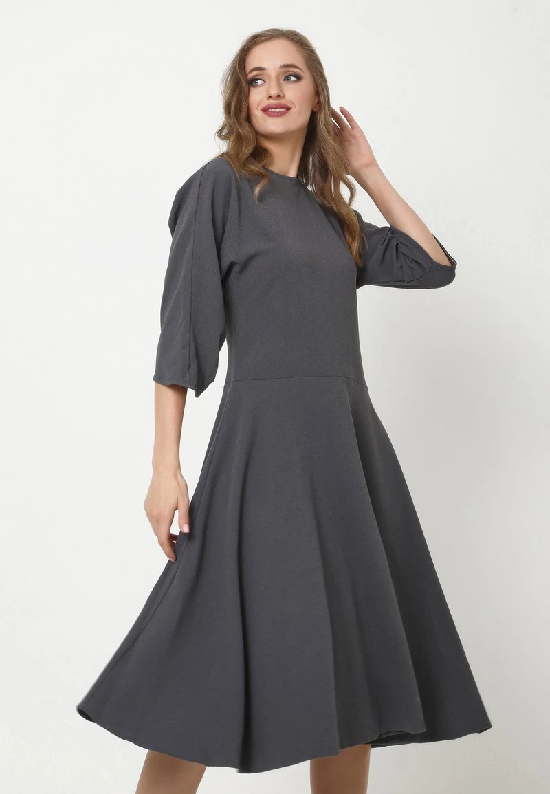 Nuovo di zecca π Madam-T Donna RAMONA - Vestito Estivo - Dunkelgrau π