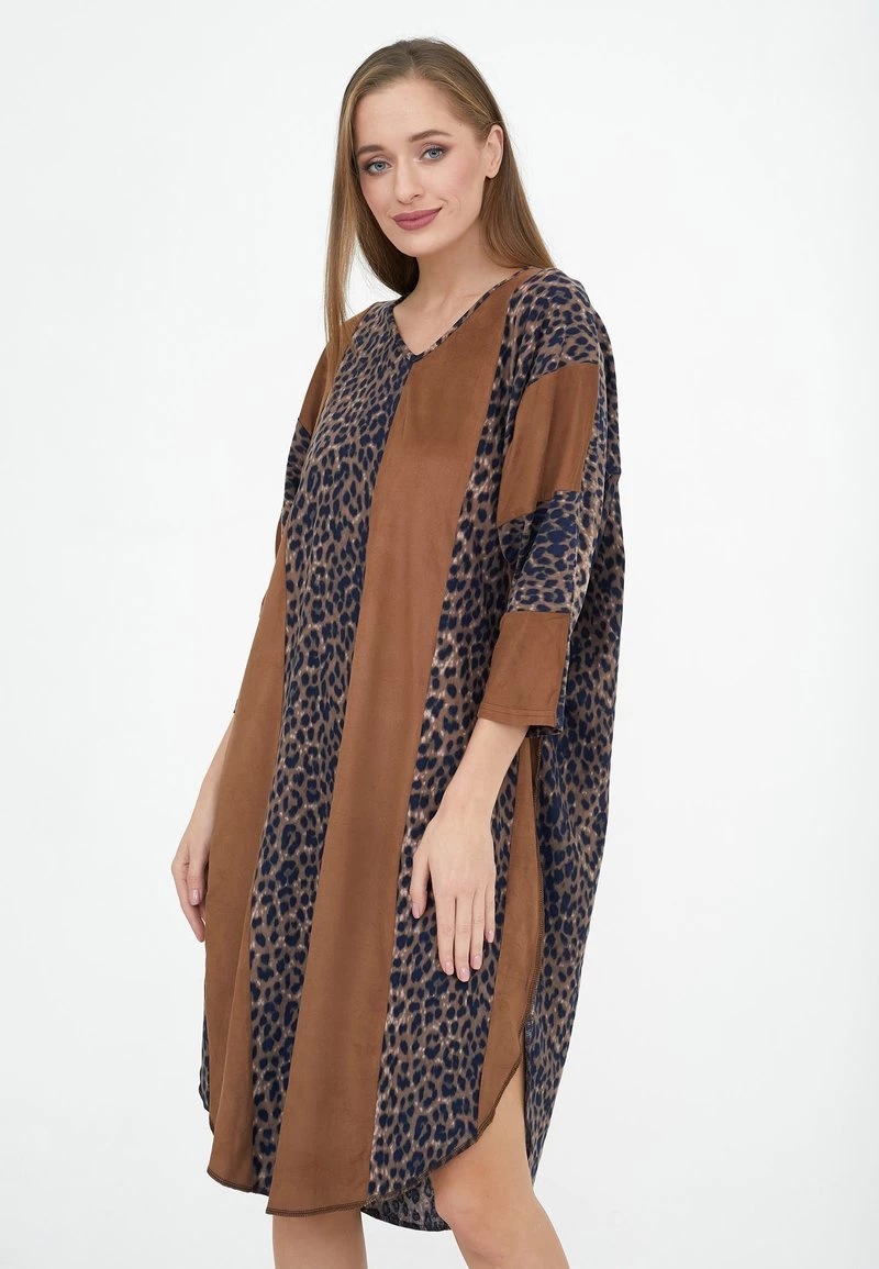 Buono π Madam-T Donna ELIA - Vestito Estivo - Beige / Blau π - immagine 6