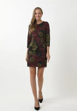 Nuovo 👏 Madam-T Donna Vestito Estivo - Schwarz, Senf 🧨