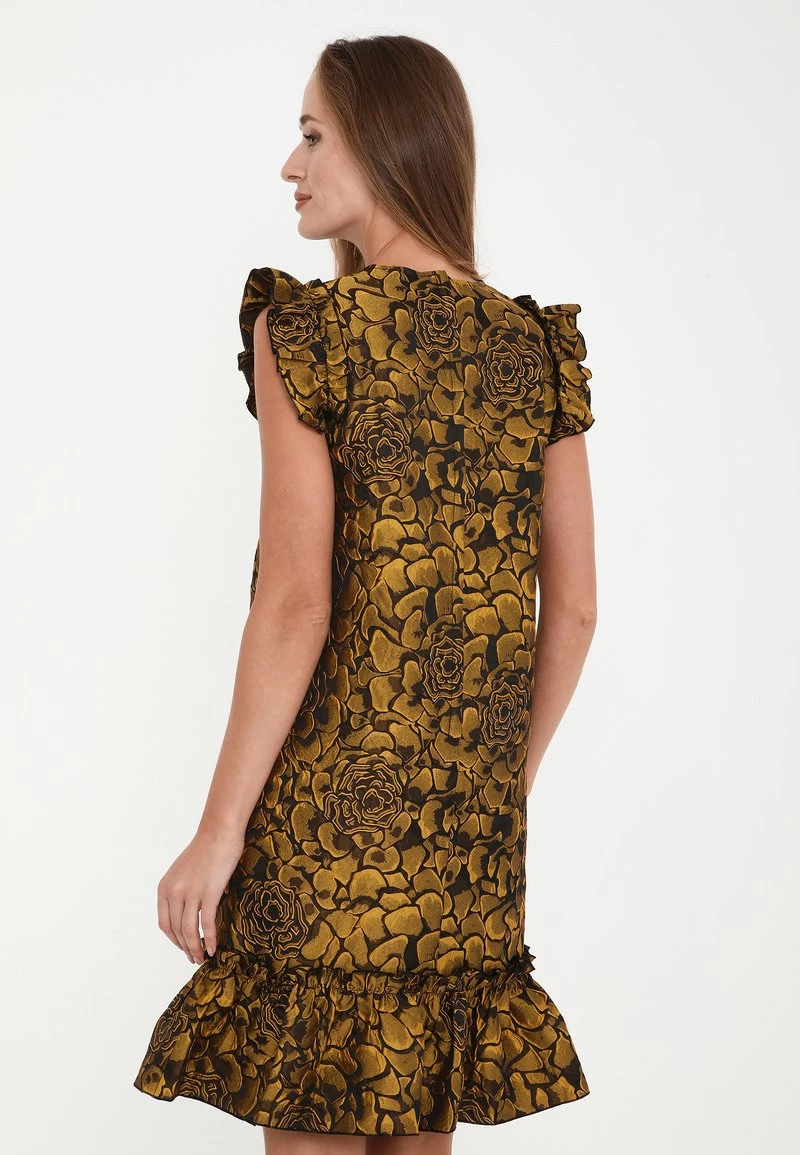 Nuovo π Madam-T Donna GRETA - Vestito Estivo - Schwarz, Senf βοΈ - immagine 5